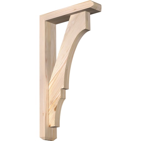 Ekena Millwork Balboa Craftsman Smooth Bracket w/ Offset Brace, Douglas Fir, 3 1/2"W x 14"D x 26"H BKT0402X14X26BOA04SDF